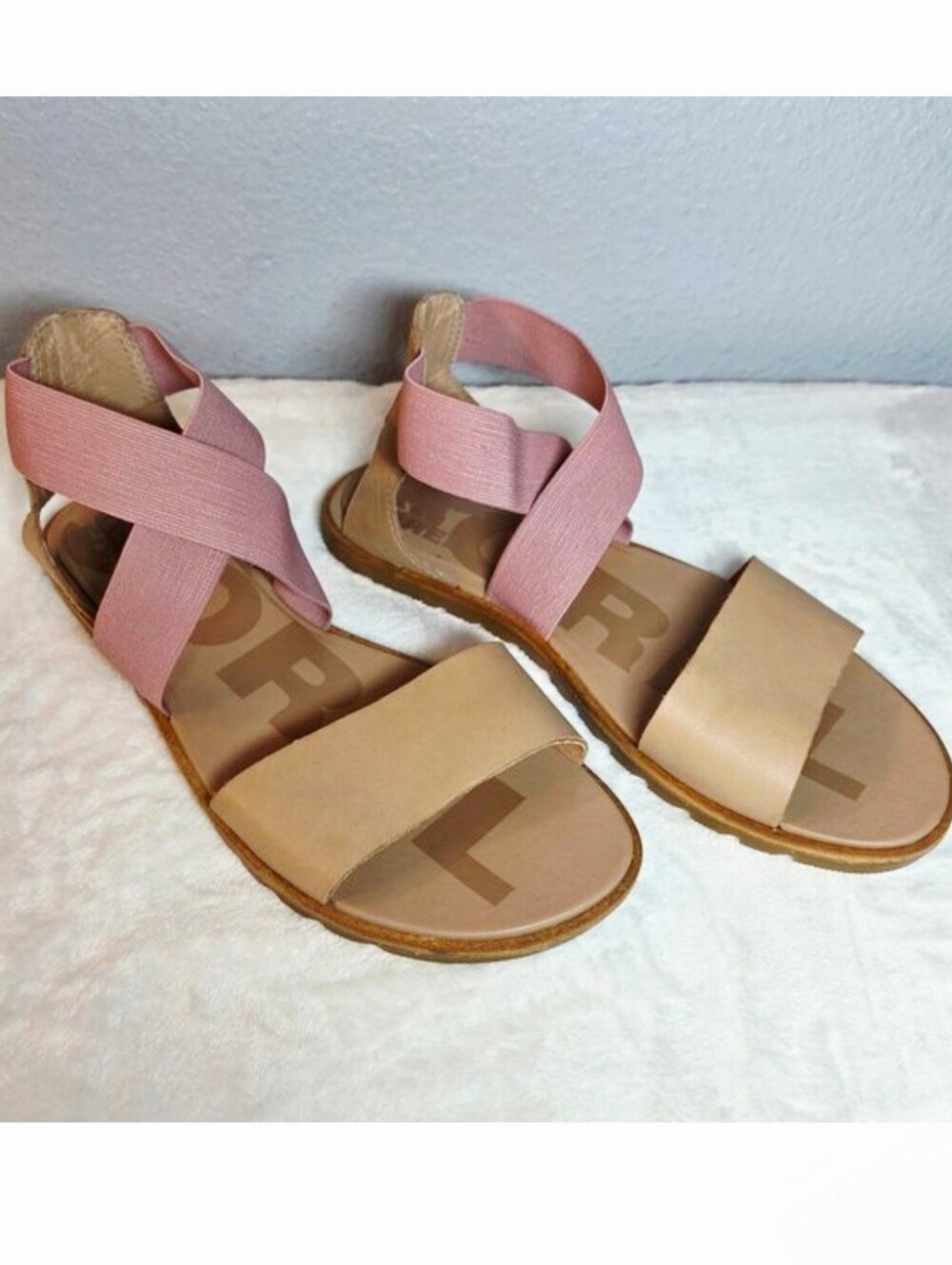 Sorel Ella II Pink and Beige Strappy Sandals – Size: 7 (Women’s)
